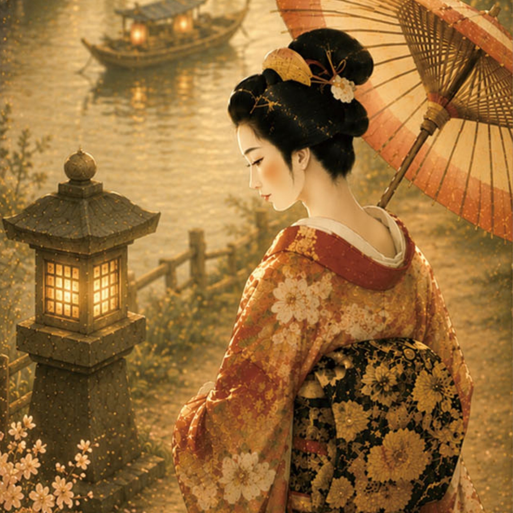 Japanese Edo Kakemono Wall Scroll – Timeless Beauty of Old Japan